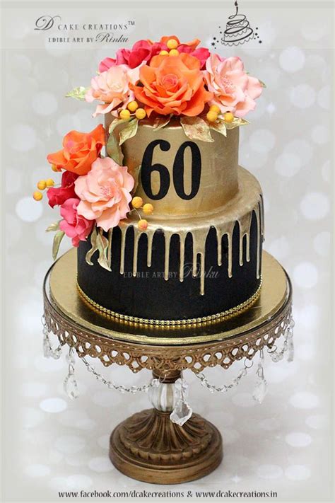 60th birthday cakes mum birthday birthday parties little cakes occasion cakes cakes and more themed cakes no bake cake how to make cake. Gold Dripping Cake | 60th birthday cake for mom, 60th ...