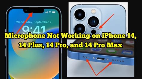 Iphone 14 14 Plus 14 Pro 14 Pro Max Microphone Not Working