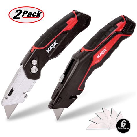 Buy Kata 2pack Heavy Duty Utility Folding Retractable Box Cutter For