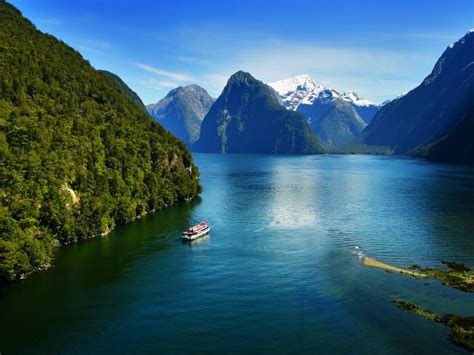 Milford Sound New Zealand Traces Of The Sea In The Green