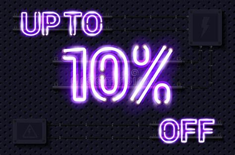Up To 10 Percent Off Glowing Purple Neon Lamp Sign On A Black Electric