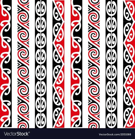 Maori Kowhaiwhai Pattern Design Collection Vector Image On Vectorstock
