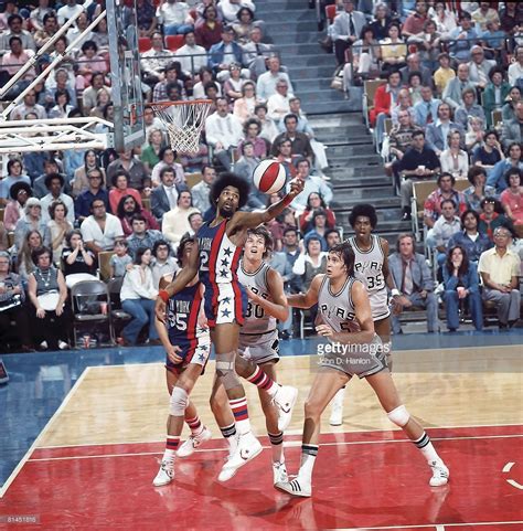 Basketball Aba Playoffs New York Nets Julius Dr J Erving In Action Vs