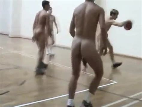 Gym Guys Basketball Team Nude Playing A Game