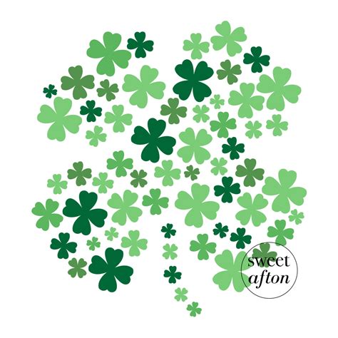 Digital Cutting File Svg Shamrock Cluster By Sweetaftonpaperhouse