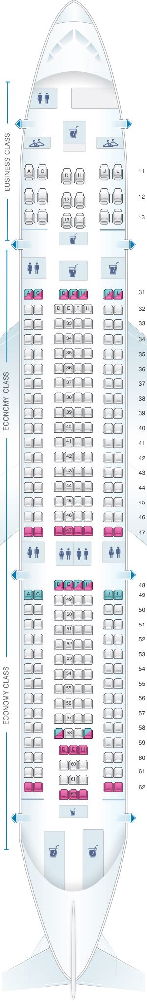 Korean Air A330 Seat Map