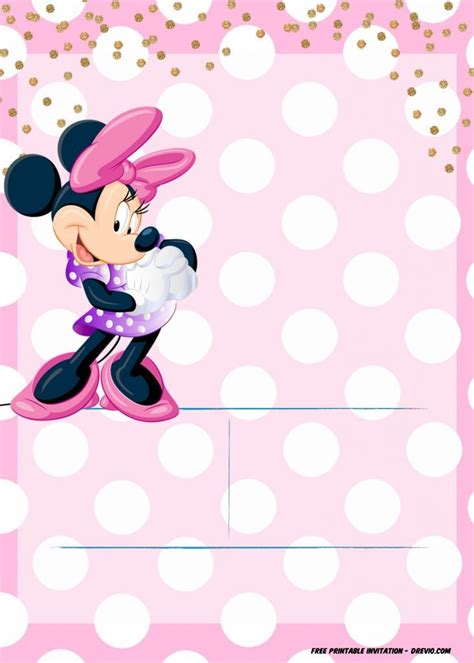 I'm sure you'll like it and grab it fast! Minnie Mouse Invitation Template - Editable and FREE ...