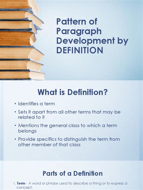 Patterns Of Paragraph Development By Definition Definition Question