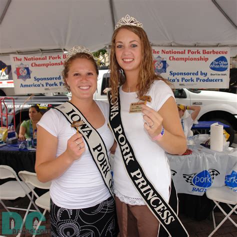 The Iowa Pork Queen And The Iowa Pork Princess Pass Out Sausage Patties