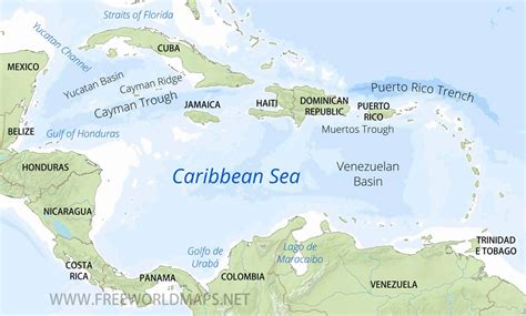 Caribbean Physical Map Freeworldmaps Net
