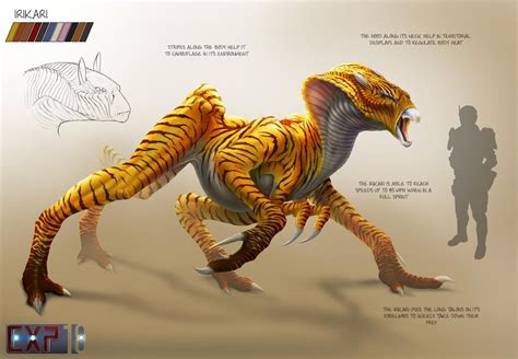 Irikari Creature Concept Sheet by franeres on DeviantArt Criaturas alienígenas Arte