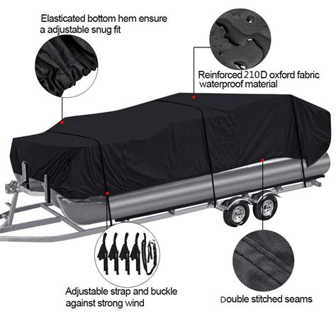 17 20ft Waterproof Heavy Duty Pontoon Boat Cover Outdoor Uv Rain Dust