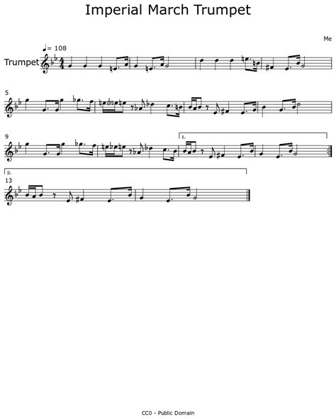 Imperial March Trumpet Sheet Music For Trumpet