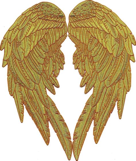 Gold Metallic Angel Wing Patches 14 Embroidered Patches Embroidered