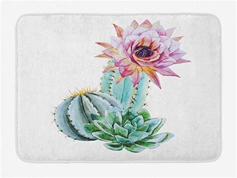 Beautiful high angle shot of white mexican roses in the sand. Amazon.com: Ambesonne Cactus Bath Mat, Cactus Spikes ...
