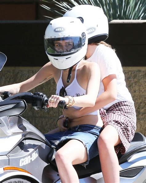 miley cyrus riding a motorcycle out in beverly hills hawtcelebs