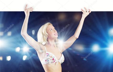 Naked Girl With Banner Stock Photo By SergeyNivens 41814189