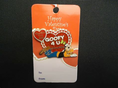 Disney Wdw Sweetheart Collection Goofy Valentines Day 2005 Pin On Card