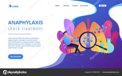 Anaphylaxis Concept Landing Page Stock Vector Image By