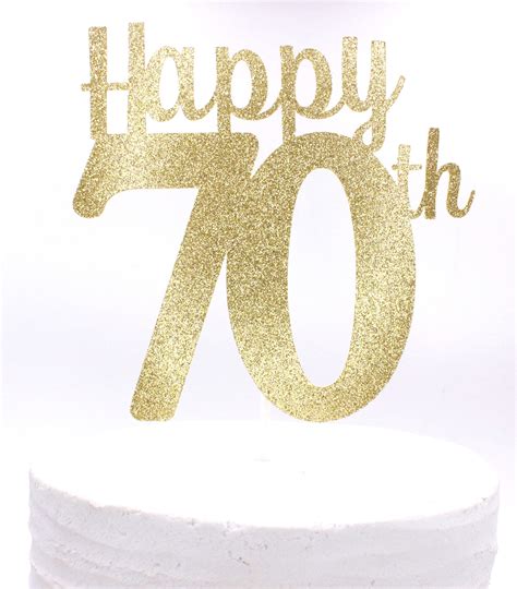 Happy 70th Cake Topper Happy 70th Birthday Happy 70th
