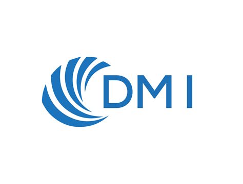 Dmi Letra Logo Diseño En Blanco Antecedentes Dmi Creativo Circulo