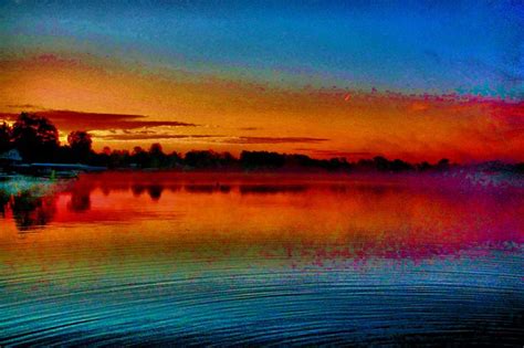 Water Ripple Sunrise Color Photograph By Mark Goodhew