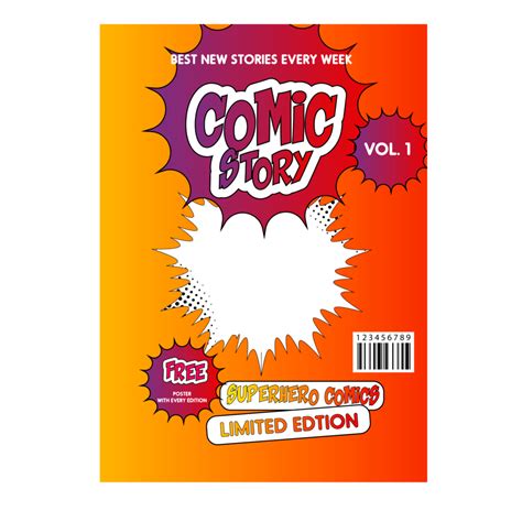 Comic Book Cover Template Design 17374856 Png