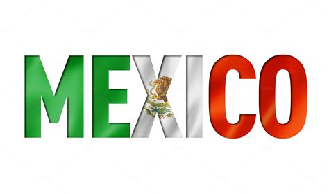Mexican Flag Text Font Graphic Objects Creative Market
