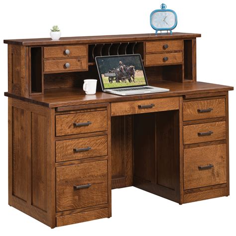 Larkin Amish Desk With Hutch Option Amish Office Desk Cabinfield