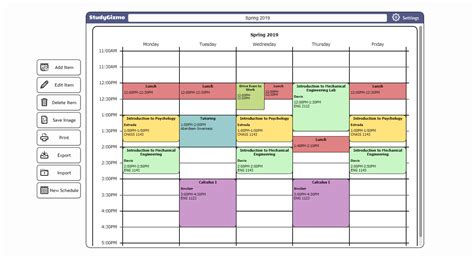 46 The Best Student Class Schedule Template For Student Class Schedule