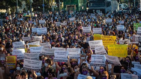 Turkish Women Rally Against Domestic Violence As Ruling Party Contemplates Leaving Key Rights