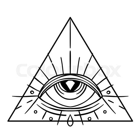 Eye Of Providence Masonic Symbol All Seeing Eye Inside Triangle