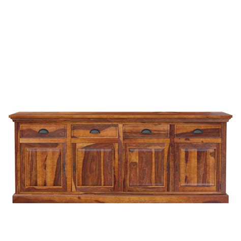 Cleone Rustic Solid Wood Extra Long Sideboard Cabinet