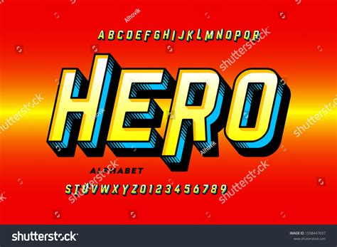 Comics Style Super Hero Font Alphabet Stock Vector Royalty Free