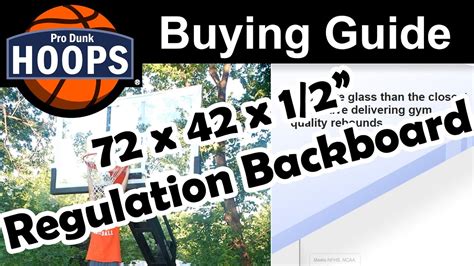 Pro Dunk Hoops Regulation Sized Tempered Glass Backboard 72 X 42 X