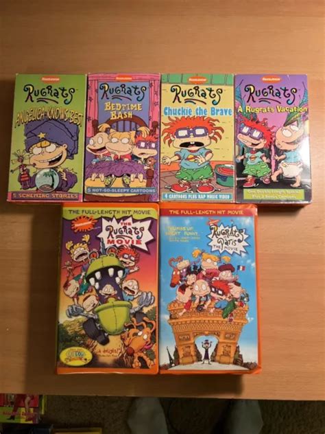 LOT OF Rugrats Nickelodeon VHS Tapes Chuckie The Brave Angelica Knows Best PicClick