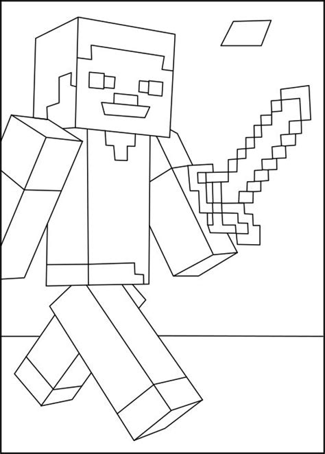 Minecraft Steve Coloring Pages Minecraft Steve Minecraft Coloring