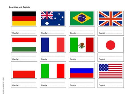 Countries And Capitals English Esl Worksheets Pdf And Doc
