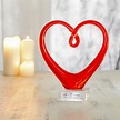 Herz aus Glas mit Gravur zur Hochzeit - Personalisiert - Glasherz gravieren