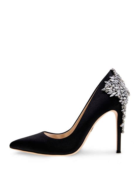 Badgley Mischka Gorgeous Embellished Pointed Toe Pumps in White - Lyst