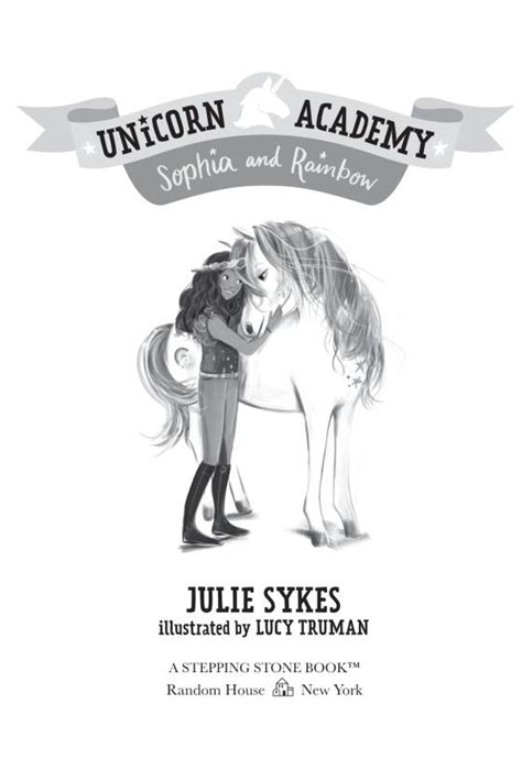 Unicorn Academy 1 Sophia And Rainbow By Julie Sykes 9781984850829