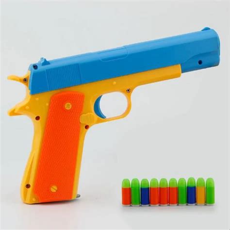 1pcs Classic Pistol Childrens Toy Guns Soft Bullet Gun Plastic