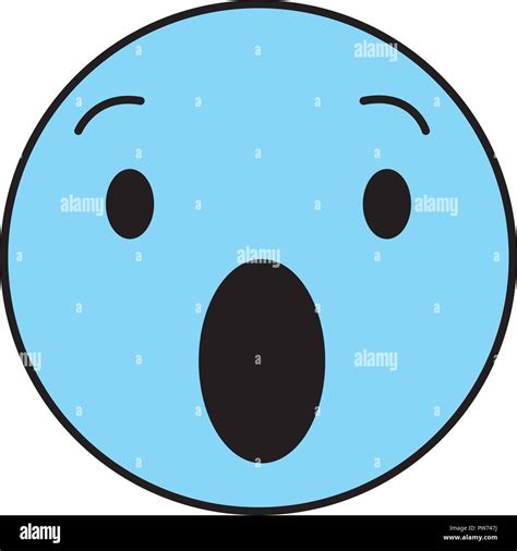 Surprised Round Emoji Stock Vector Image And Art Alamy