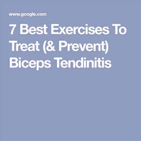 7 Best Exercises To Treat And Prevent Biceps Tendinitis Bicep
