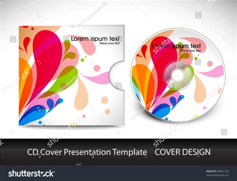 Cd Cover Layout Design Template Previeweditable Stock Vector 68451793