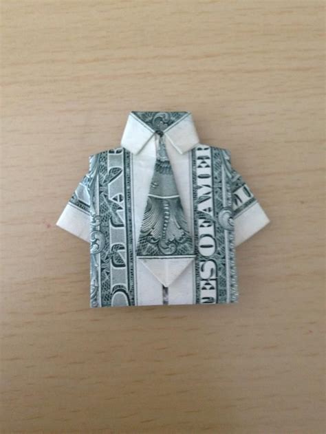 And There You Go A Shirt With A Tie Made From A Dollar Go Show It Off