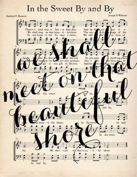 Printable Hymn Art Sweet By And By Etsy Hymn Art Sweet By And By