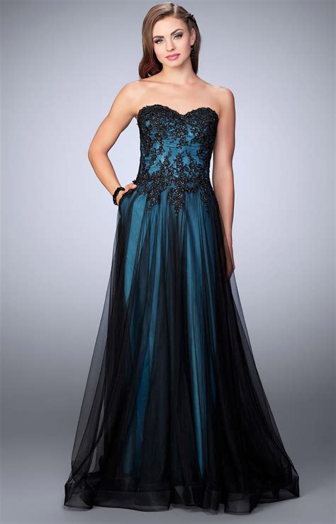 La Femme 23920 - Sweetheart Strapless Long Ball Gown Prom Dress