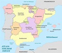 Map Of Spain Labeled In Spanish