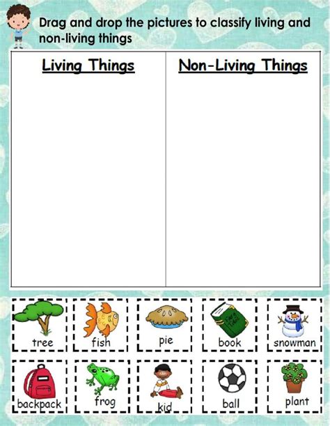 Living And Nonliving Things Worksheet